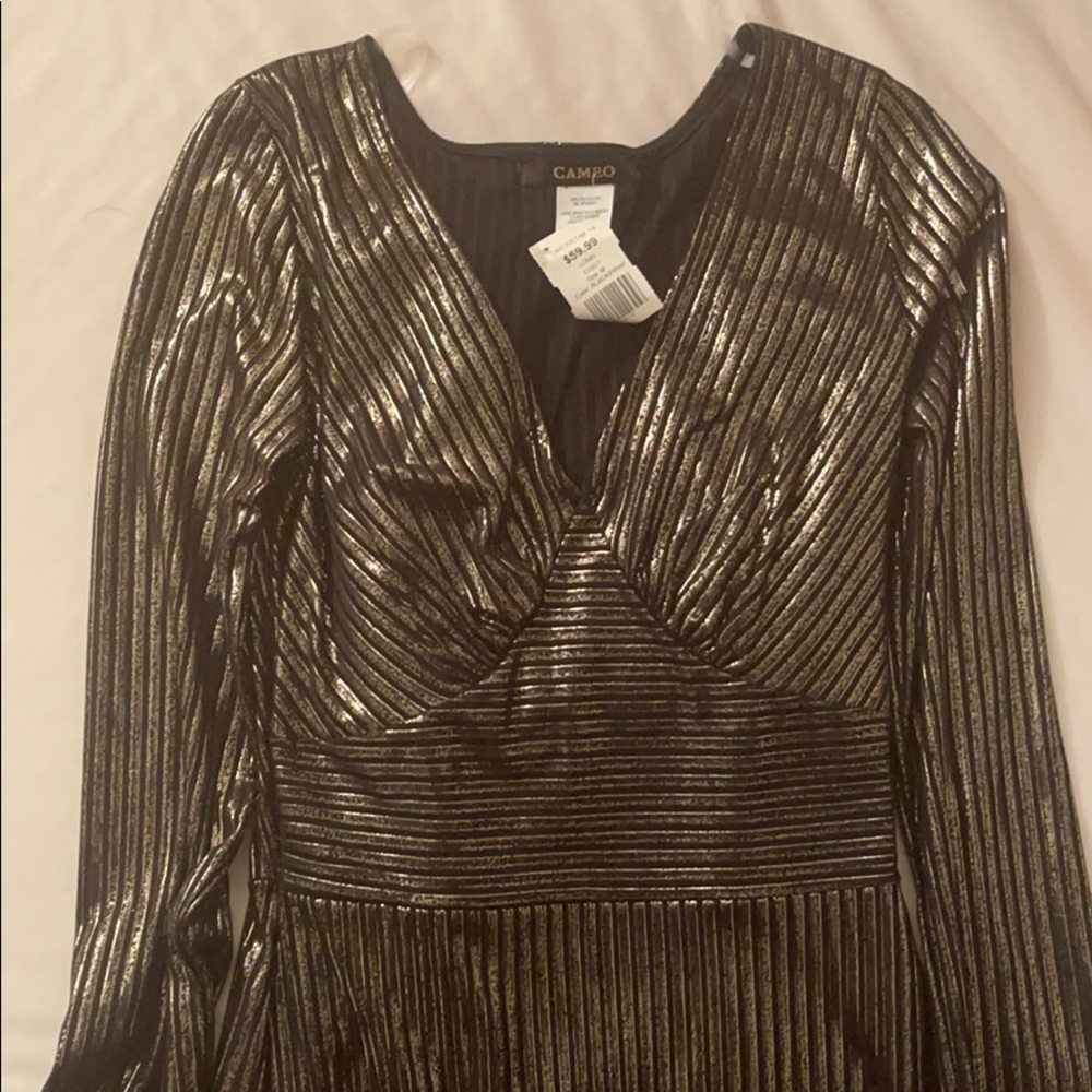 New Gold/black event dress